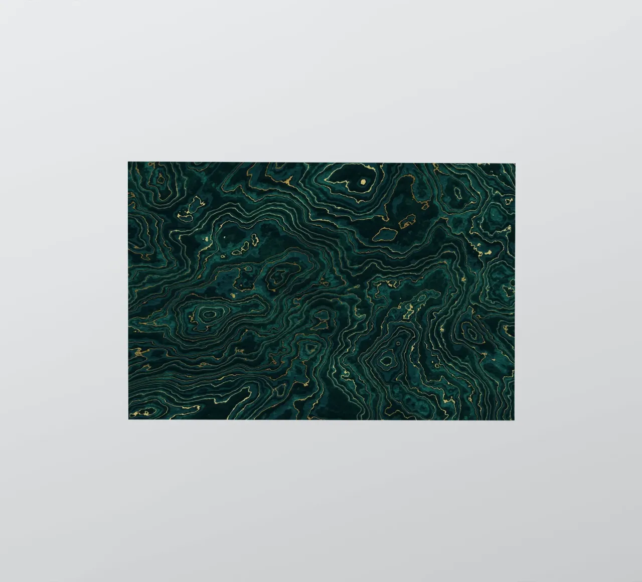 Teal en goud marmeren textuur I sticker van amini54