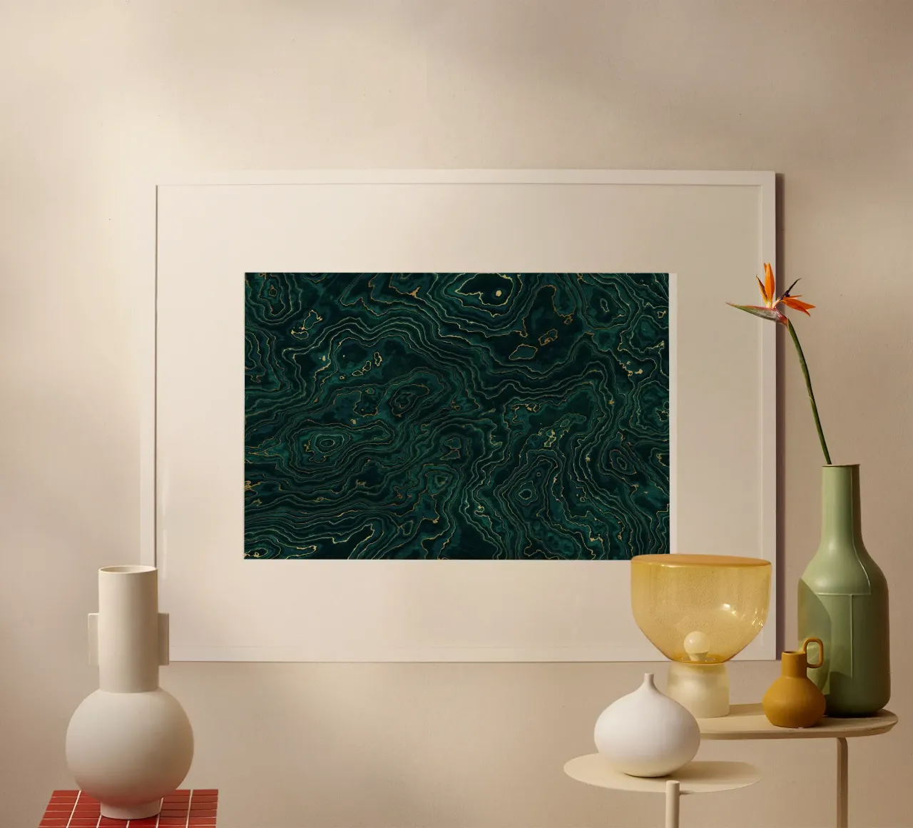 Texture marmo verde acqua e oro I carta hahnemühle da amini54