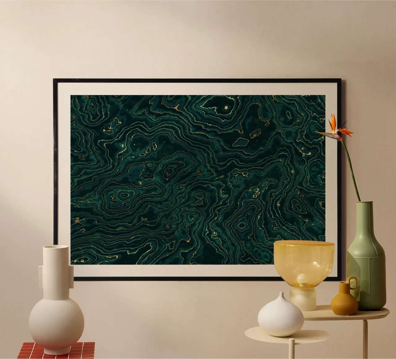 Texture marmo verde acqua e oro I carta hahnemühle da amini54