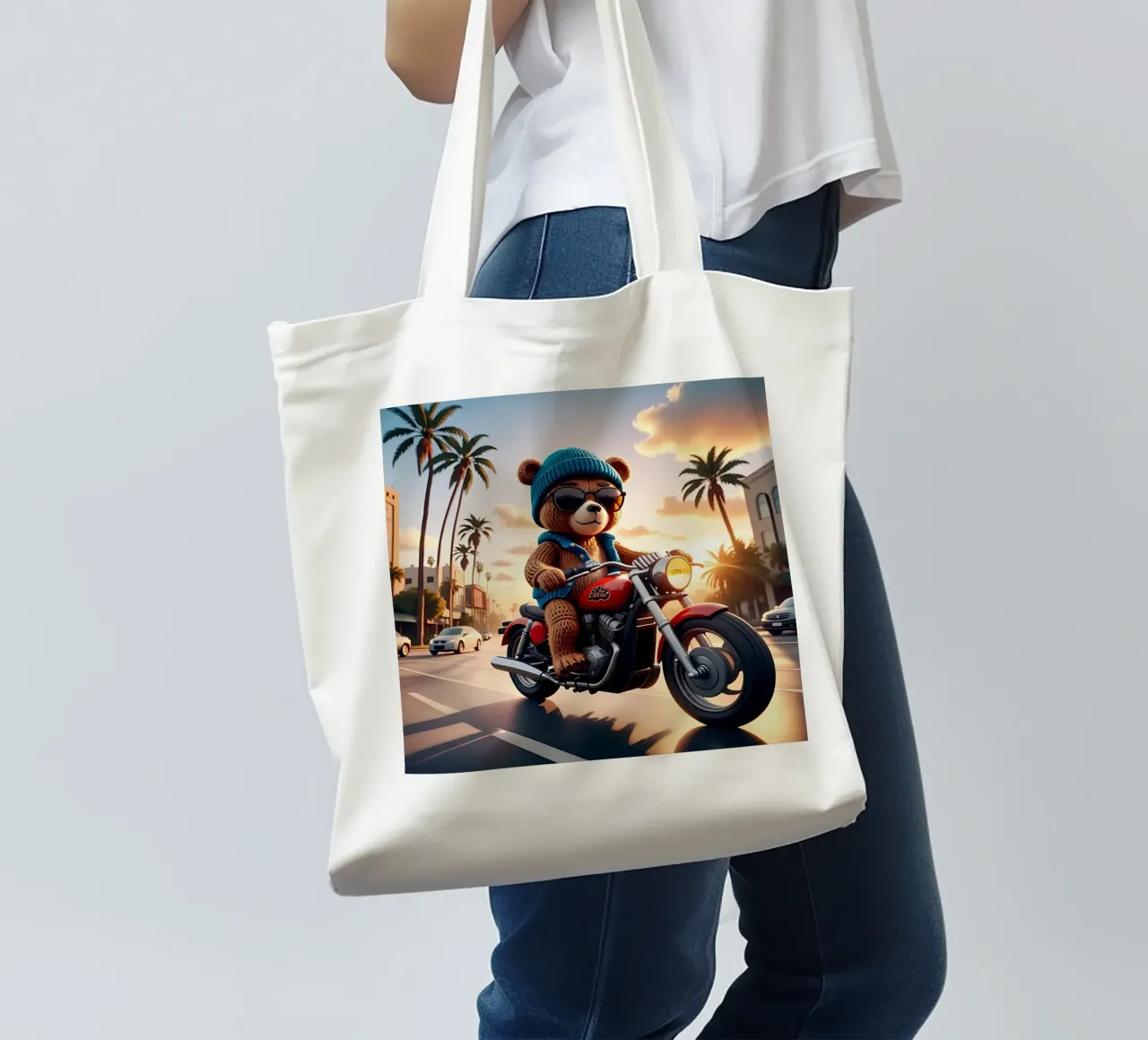 Stile_orso_A_1 borsa in juta da Tierisch bunt by LK