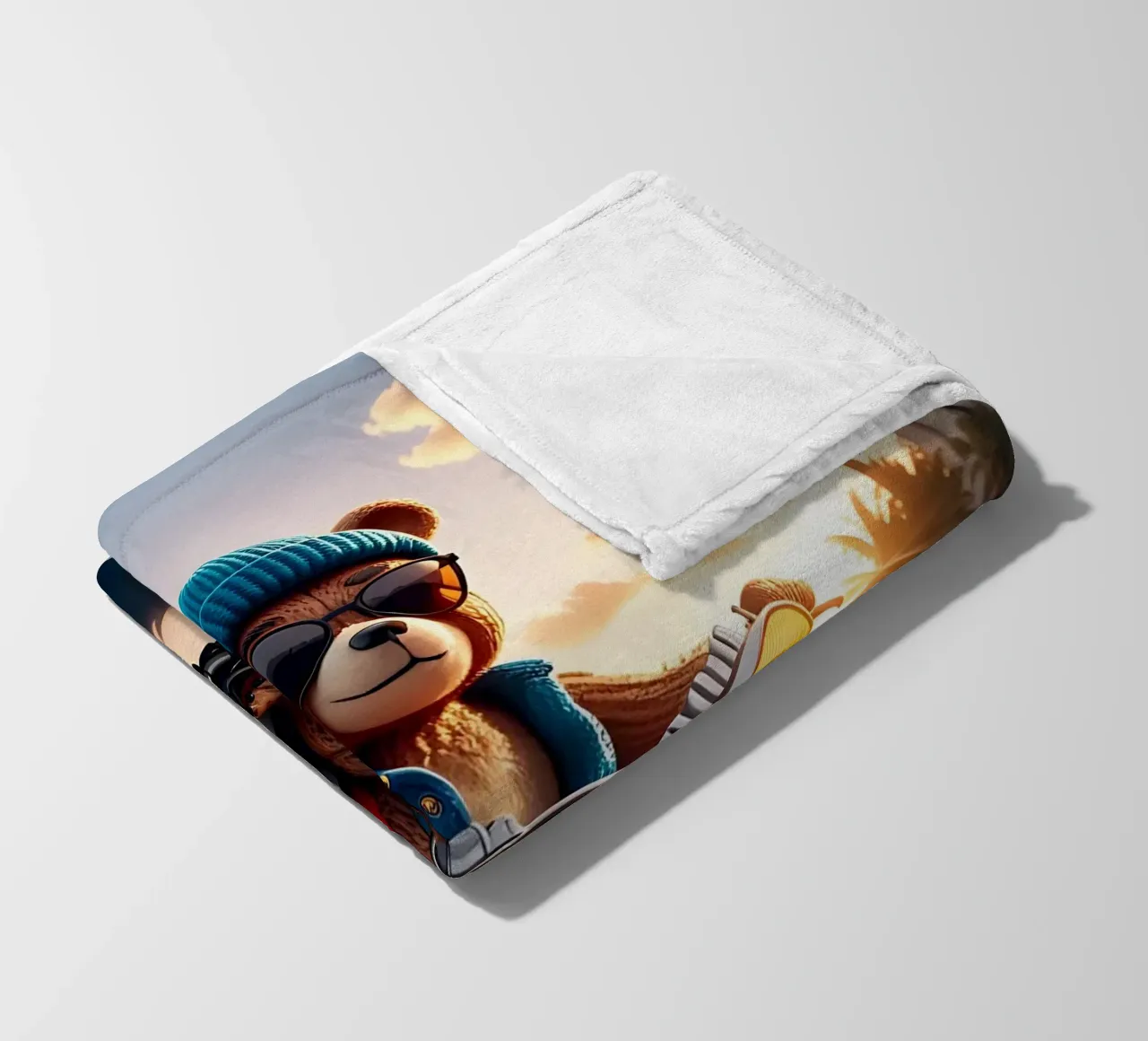 Stile_orso_A_1 coperta in pile da Tierisch bunt by LK