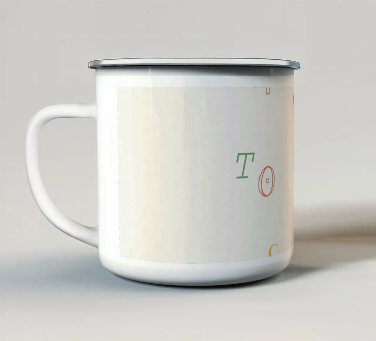 HAPPY TO SEE YOU tazza in smalto da natural neutral