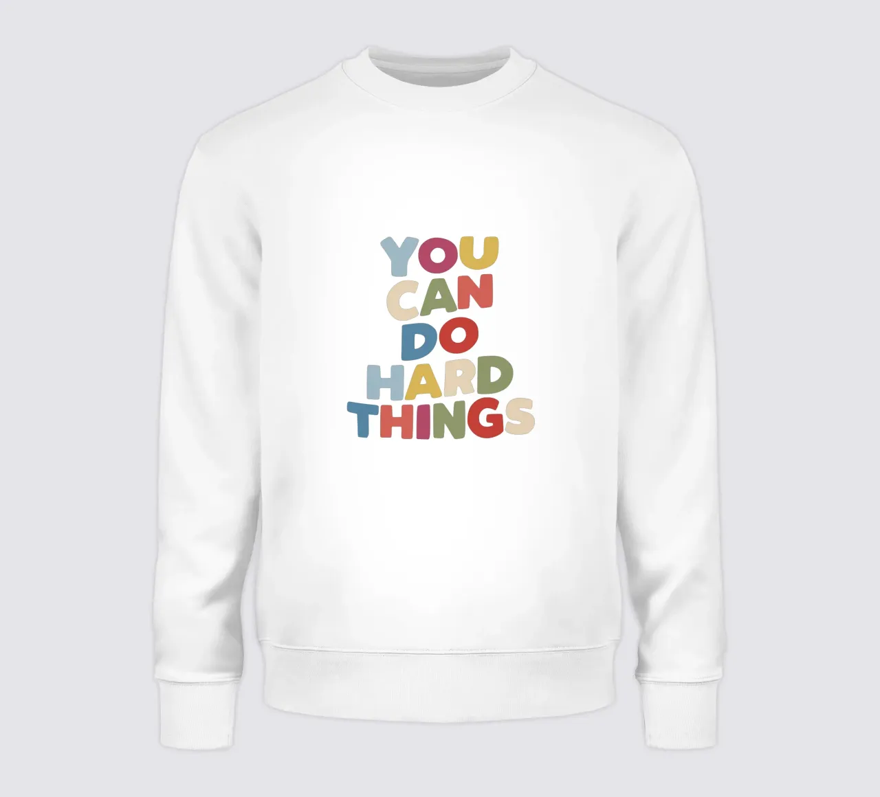 Puoi fare cose difficili Design tipografico motivante felpa da THE MOTIVATED TYPE