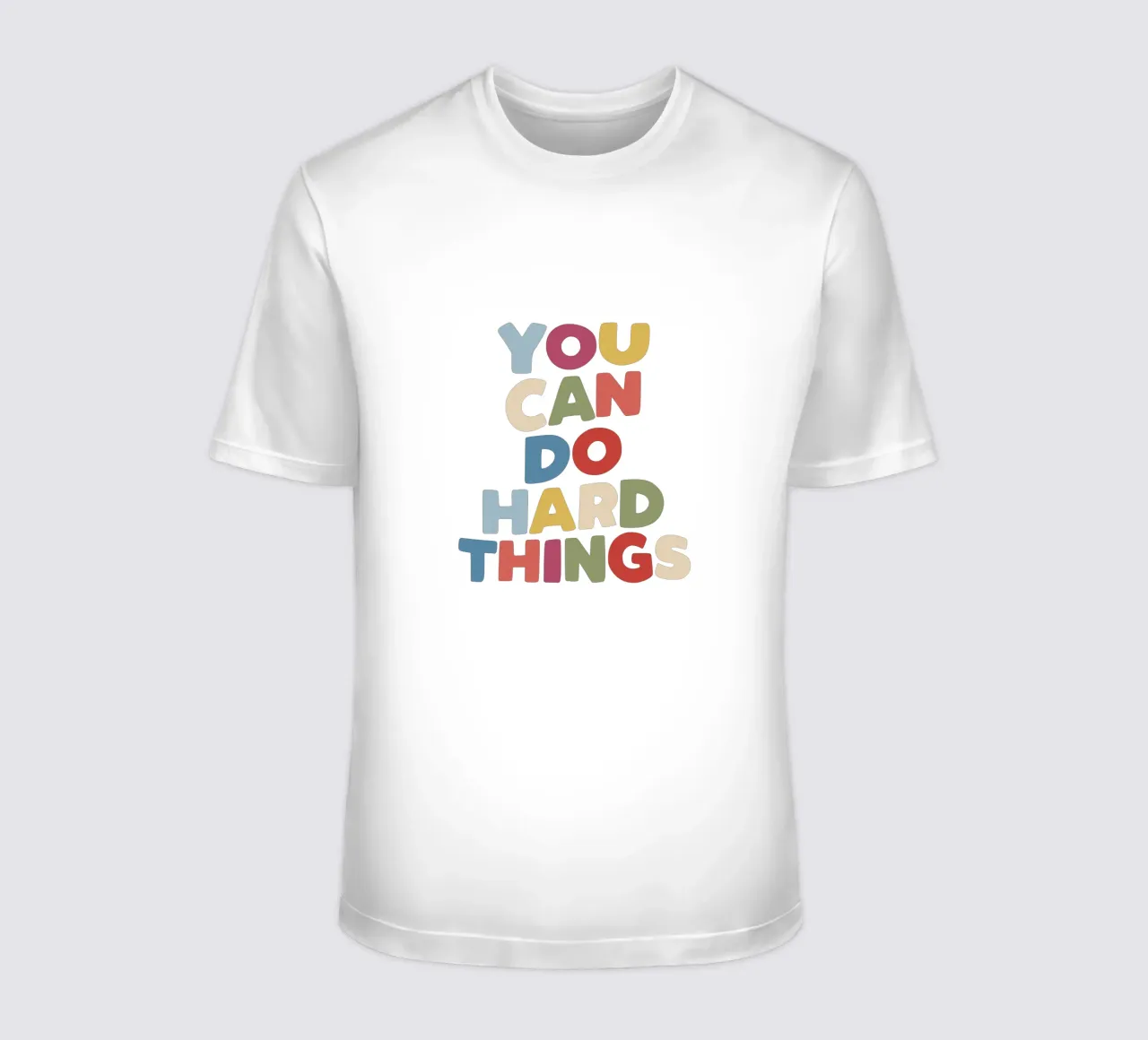 You Can Do Hard Things Motivierendes Typografie Design T-Shirt von THE MOTIVATED TYPE