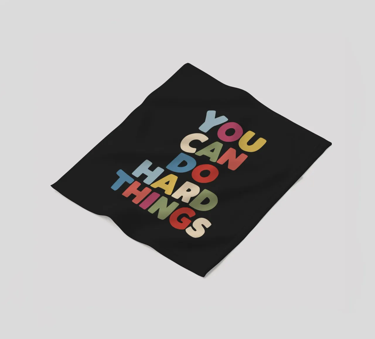 You Can Do Hard Things Motivating Typography Design fleece blanket by THE MOTIVATED TYPE