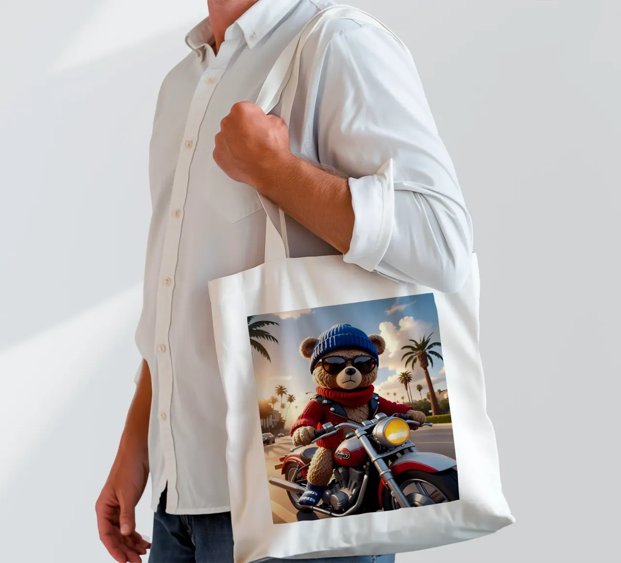 Stile_orso_A_2 borsa in juta da Tierisch bunt by LK