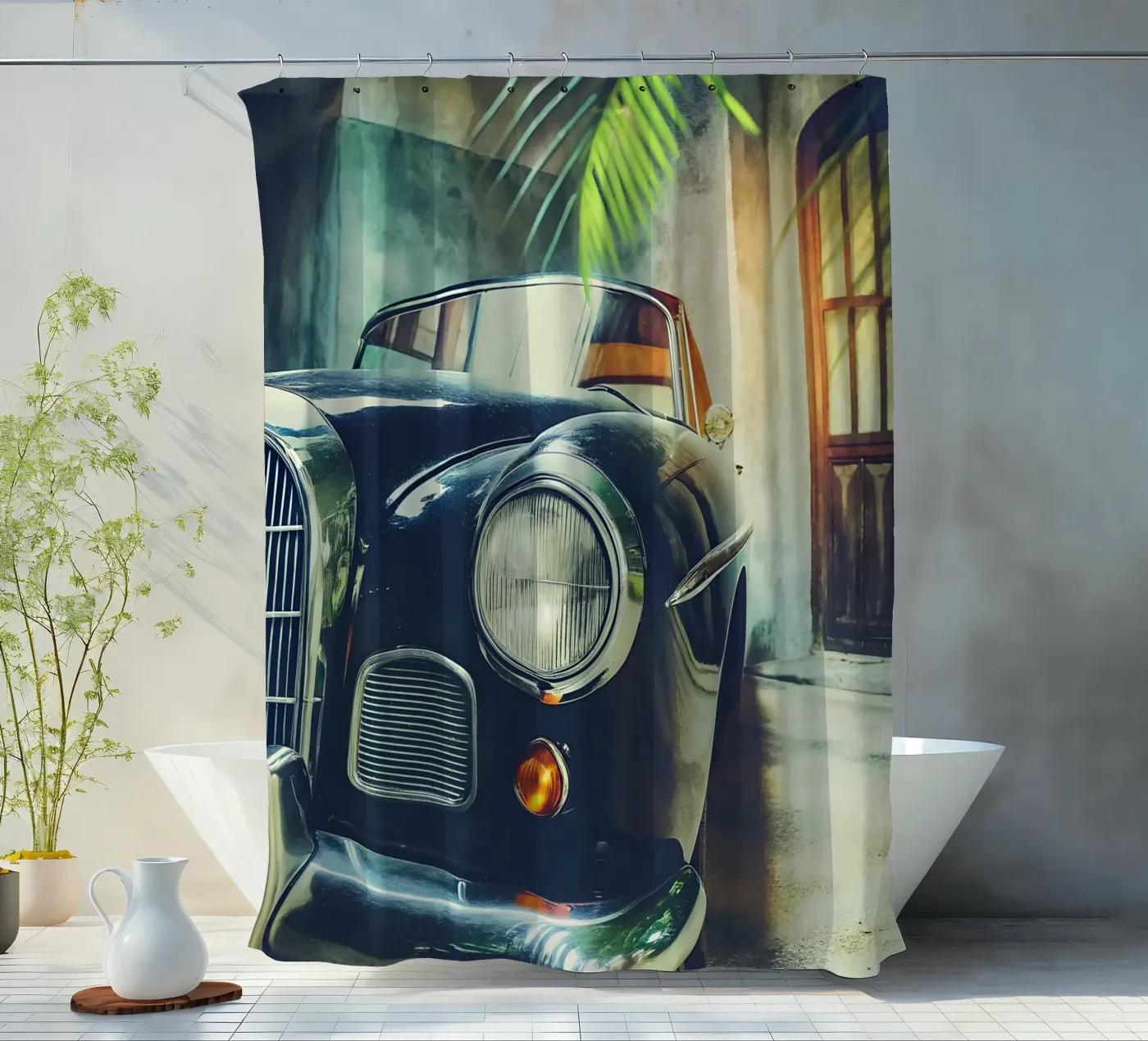 Antike Oldtimer Duschvorhang von CAR EDITION