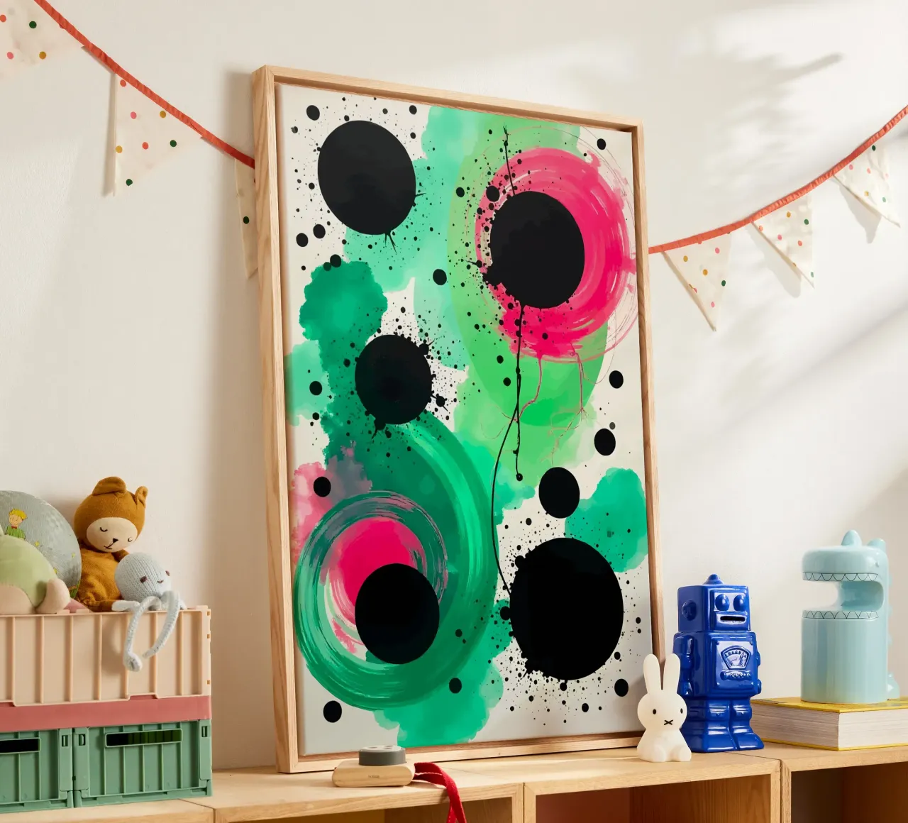 Abstract1004 tela con Cornice a cassetta da WALLART-Peter Lorenz