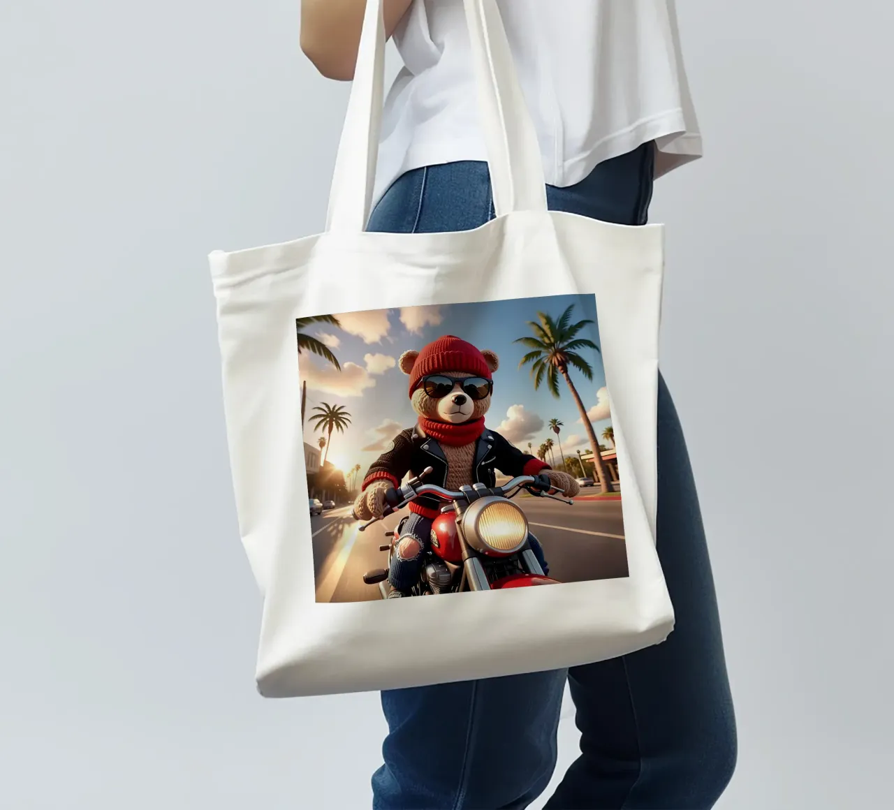 Stile_orso_A_3 borsa in juta da Tierisch bunt by LK