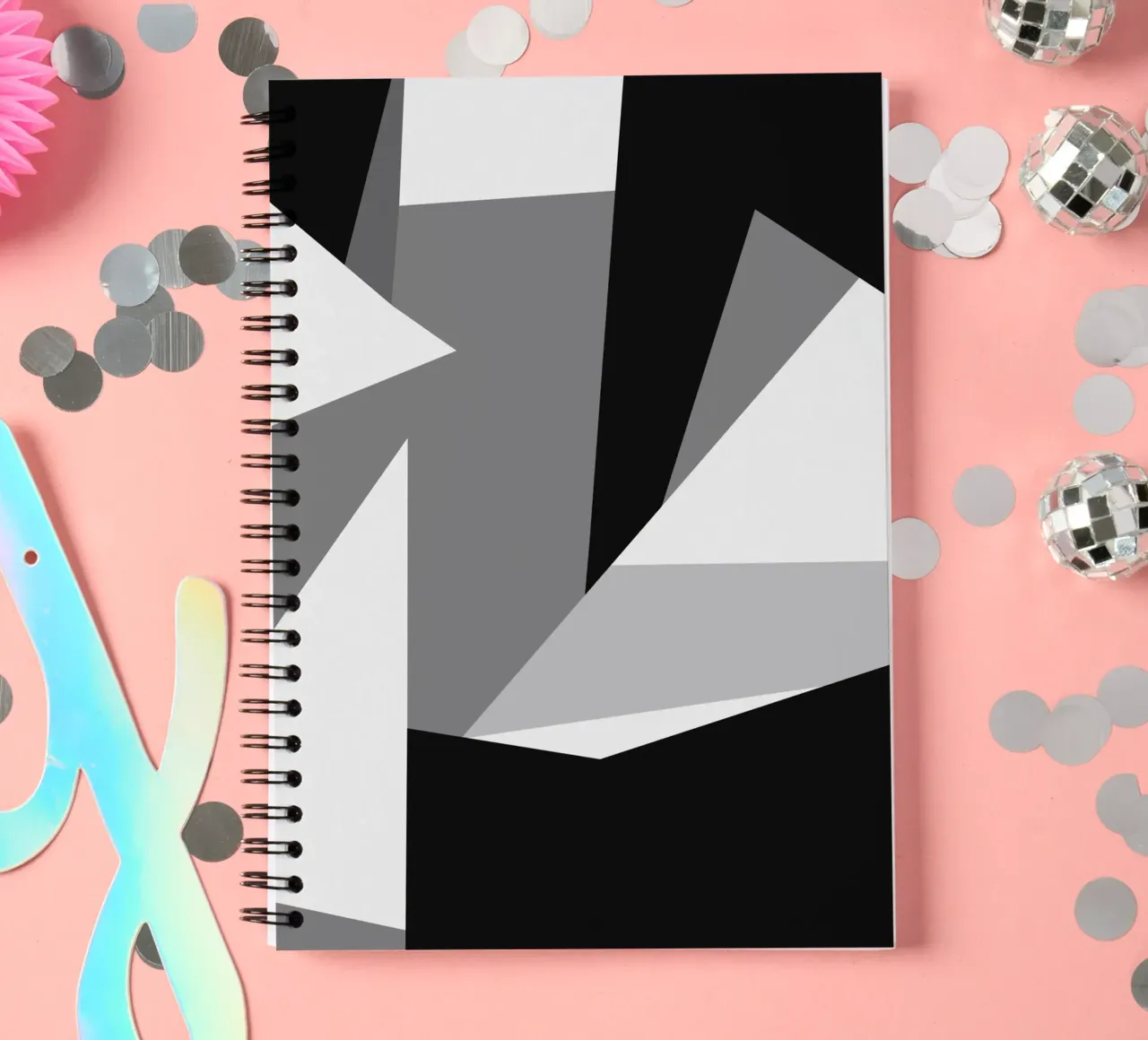 Abstract Geometric Shapes #1 spiral notebook by Little Dean