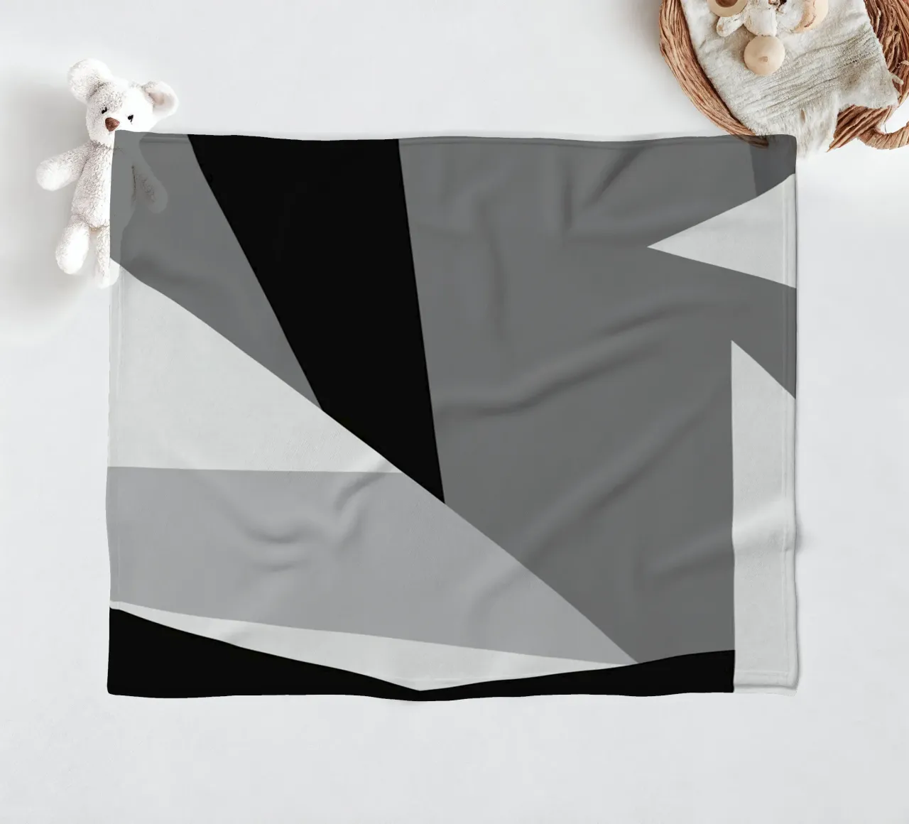 Forme geometriche astratte #1 coperta in pile da Little Dean