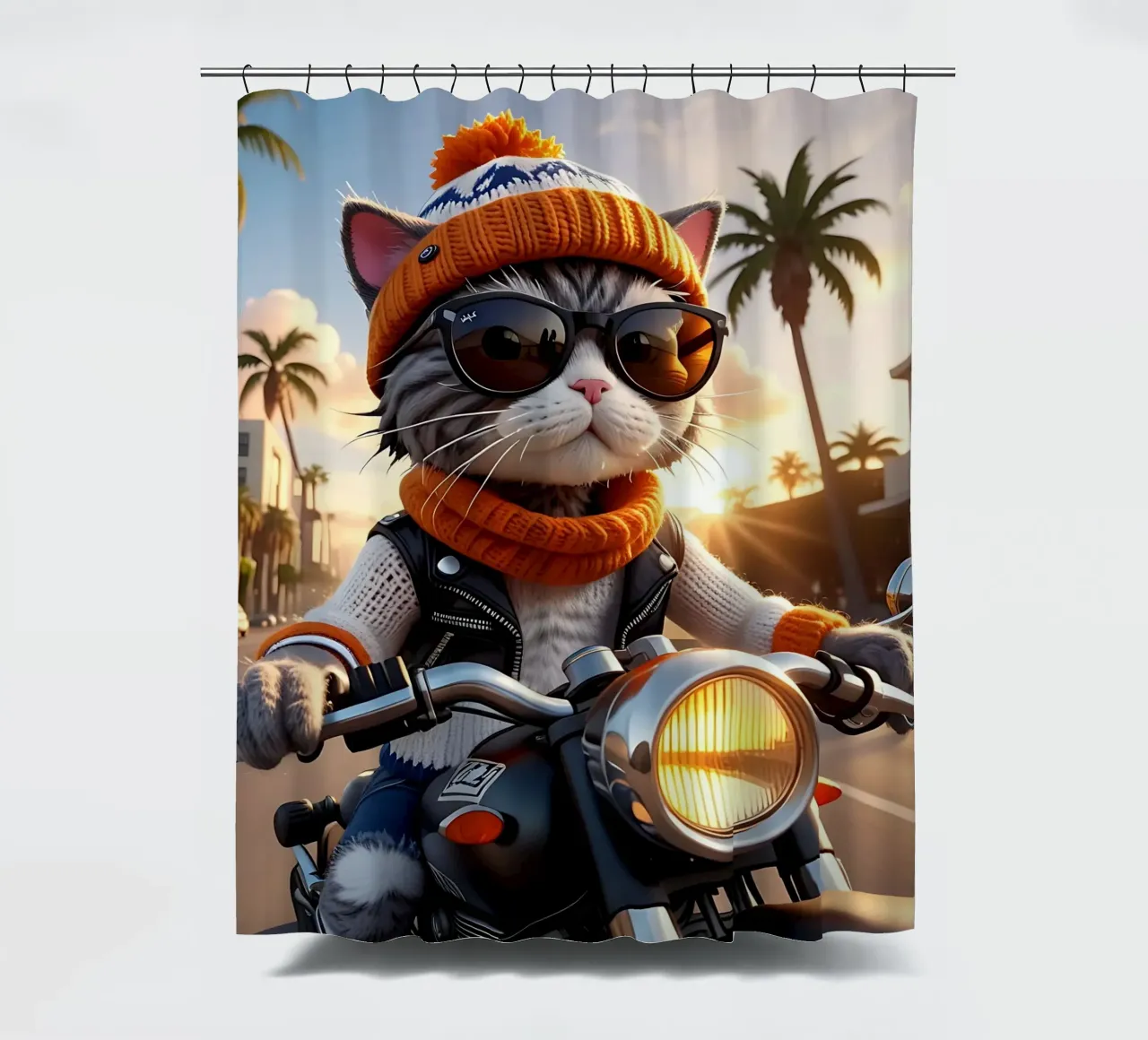 Cat_Style_A_1 shower curtain by Tierisch bunt by LK