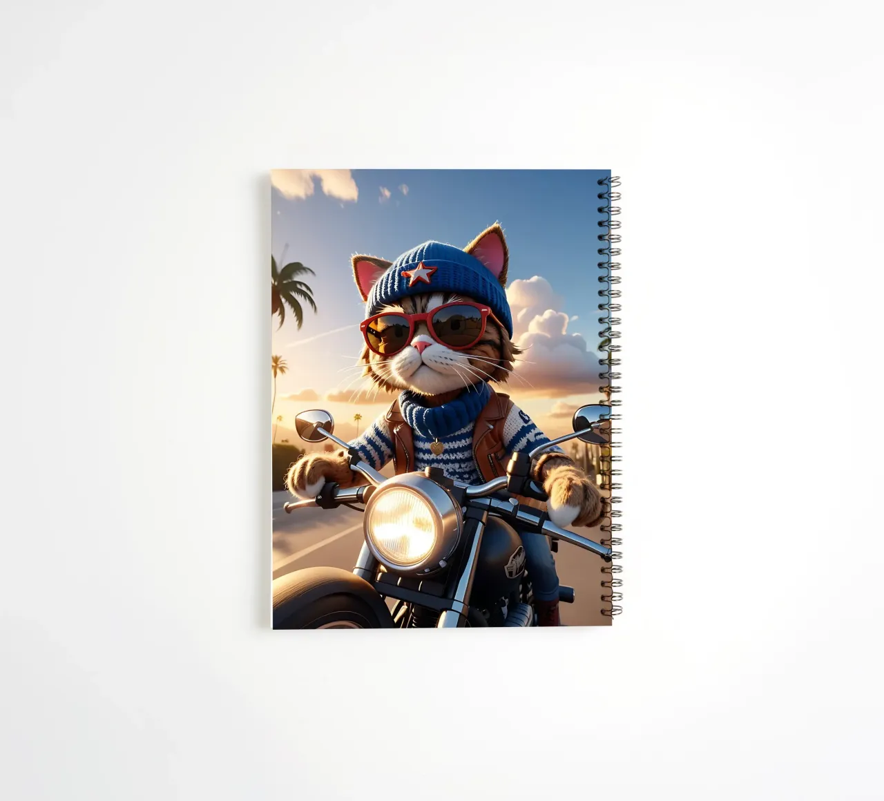 Cat_Style_A_2 spiral notebook by Tierisch bunt by LK