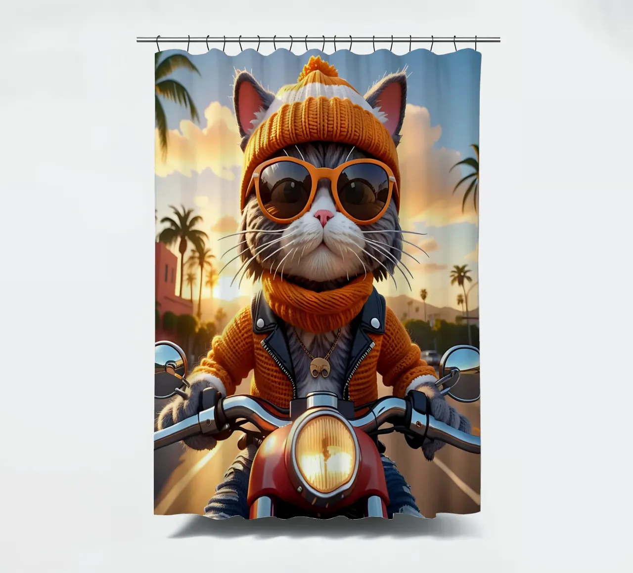 Stile_gatto_A_3 tenda da doccia da Tierisch bunt by LK