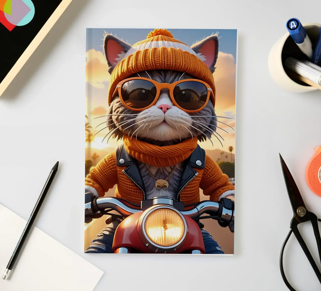 Cat_Style_A_3 notebook by Tierisch bunt by LK