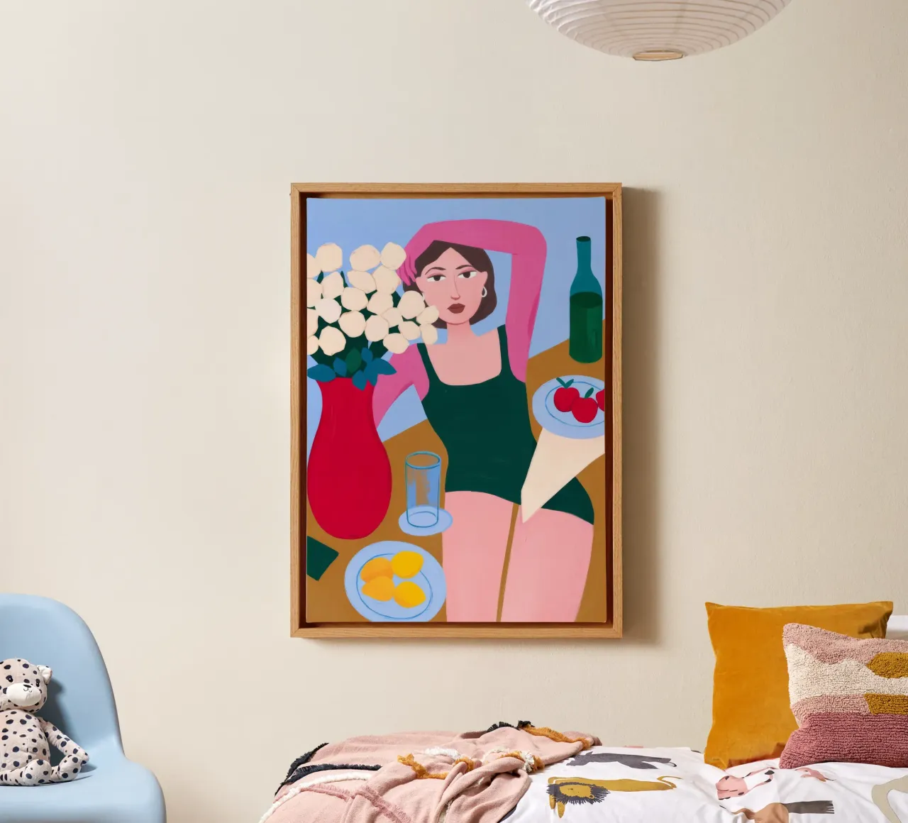 Bruisend vrijetijdsmoment canvas met Baklijst van Prism Palette