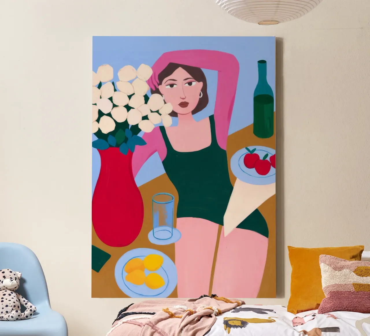 Bruisend vrijetijdsmoment canvas met Baklijst van Prism Palette