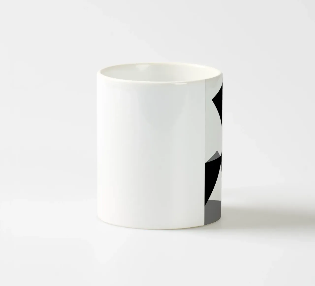 Pittura astratta in bianco e nero tazza in ceramica da Little Dean