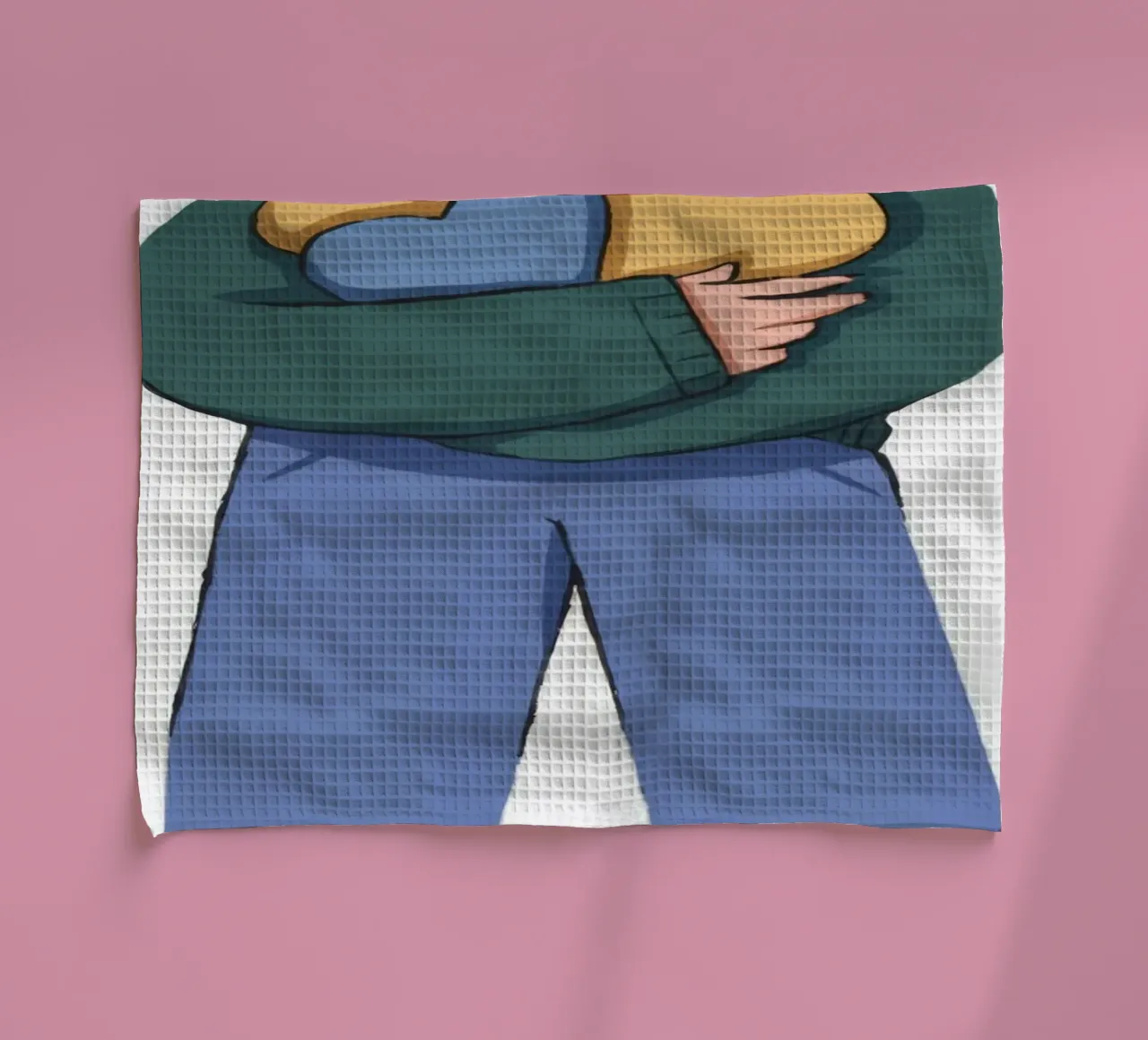 Heartfelt Embrace tea towel by Prism Palette