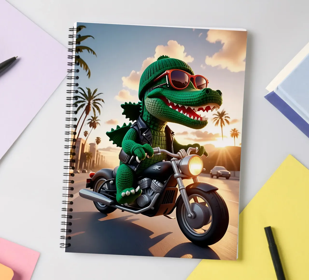 Crocodile_style_A_3 spiral notebook by Tierisch bunt by LK