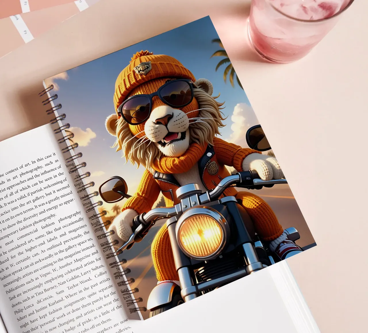 Lion_Style_A_1 spiral notebook by Tierisch bunt by LK