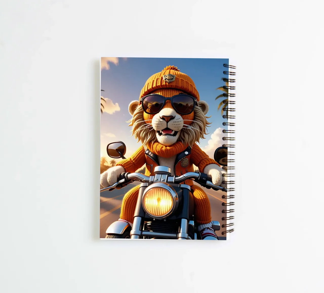 Lion_Style_A_1 spiral notebook by Tierisch bunt by LK
