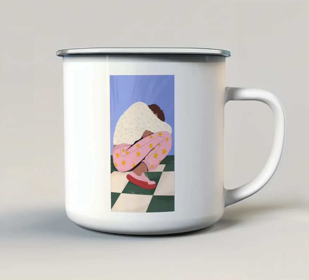 Solitudine riflessiva tazza in smalto da Prism Palette