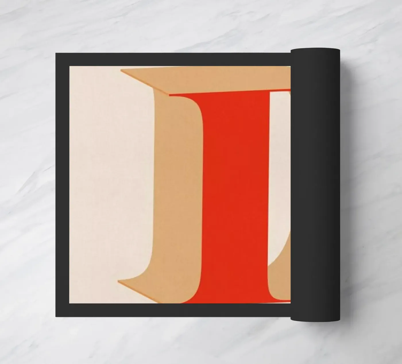 Red D doormat by daylight design studio