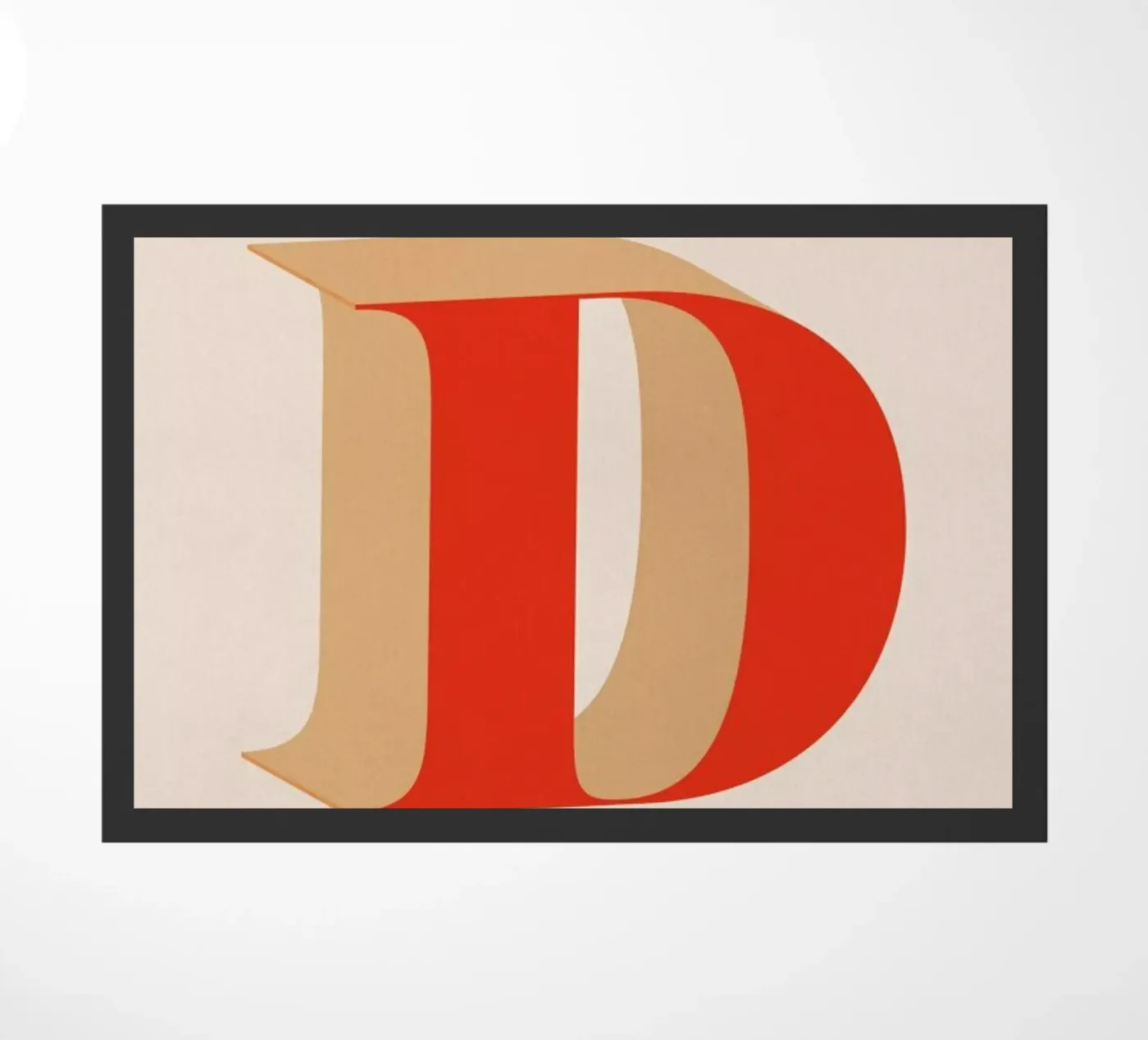 Red D doormat by daylight design studio