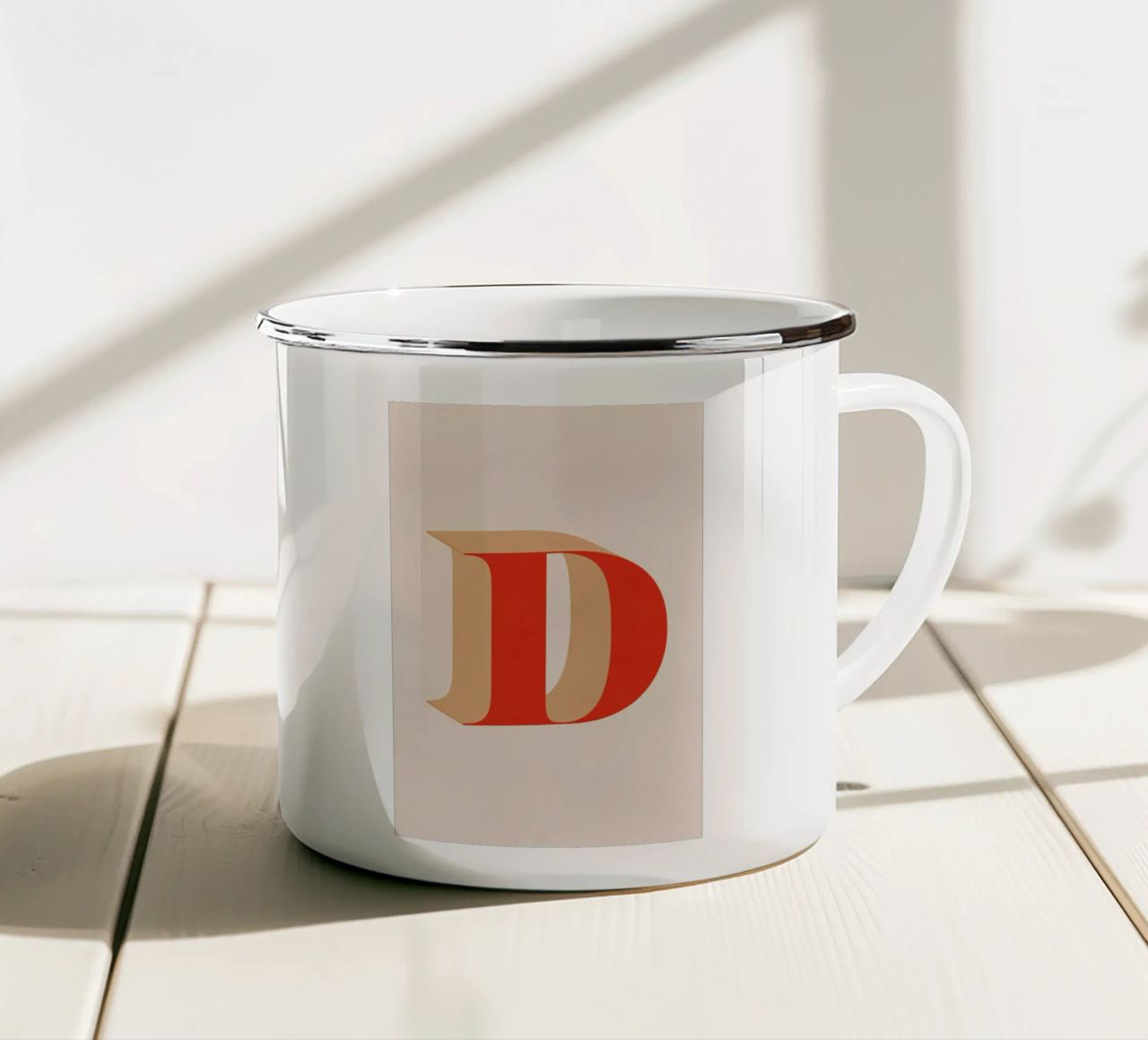 Red D tazza in smalto da daylight design studio