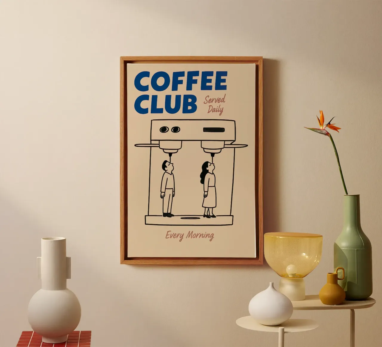 Coffee Club tela con Cornice a cassetta da NORDLICHT DESIGNS