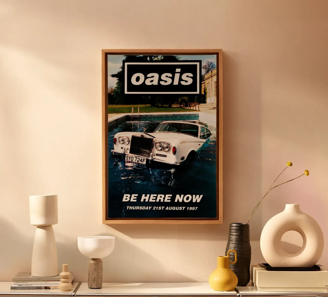 Oasi Be Here Now tela con Cornice a cassetta da HUMMERSONIC