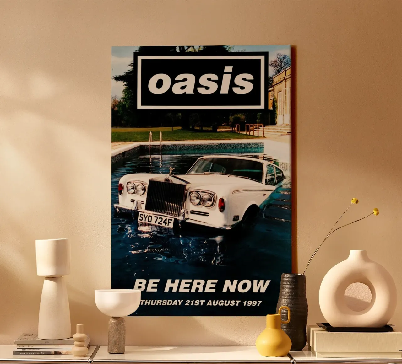 Oasi Be Here Now tela con Cornice a cassetta da HUMMERSONIC