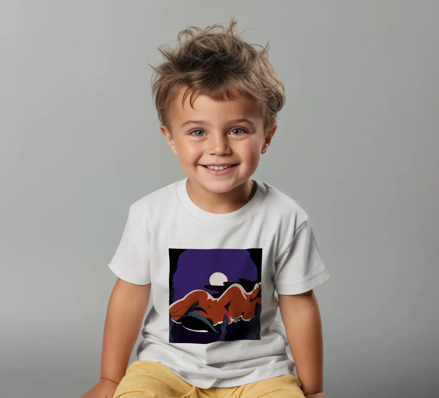 Moonlight kinder t-shirt van Kika illu
