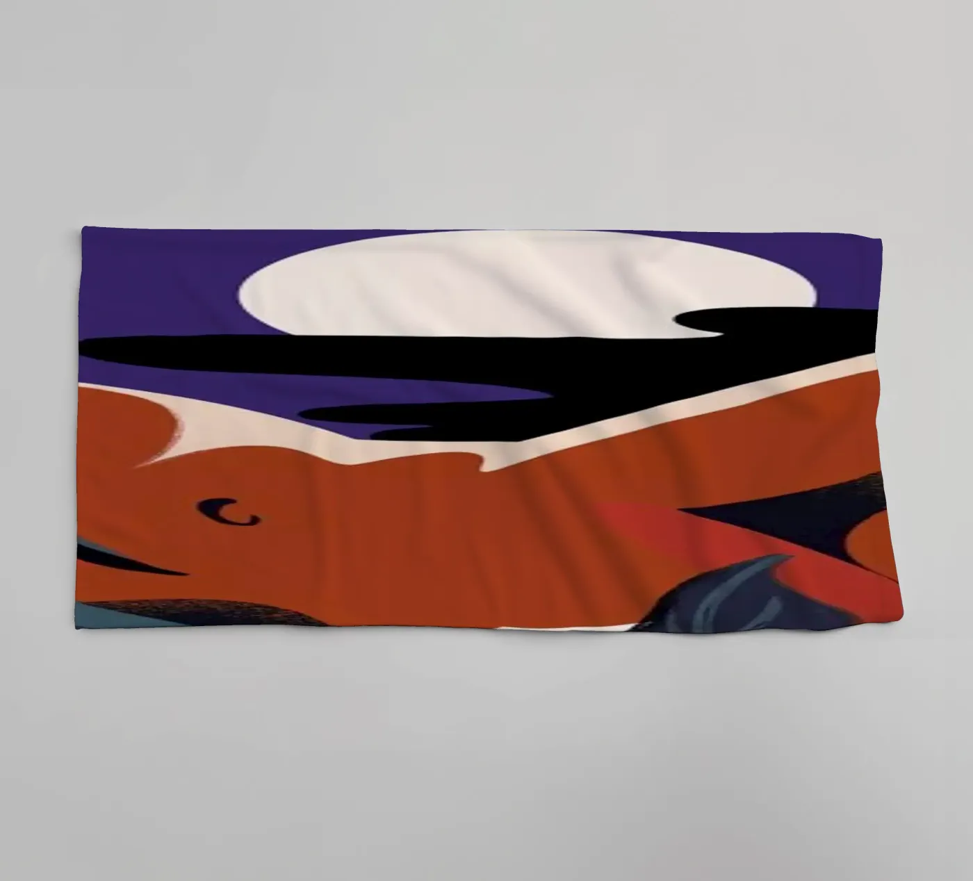 Moonlight towel by Kika illu