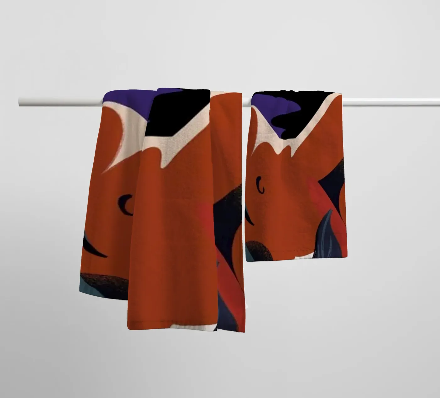 Moonlight towel by Kika illu