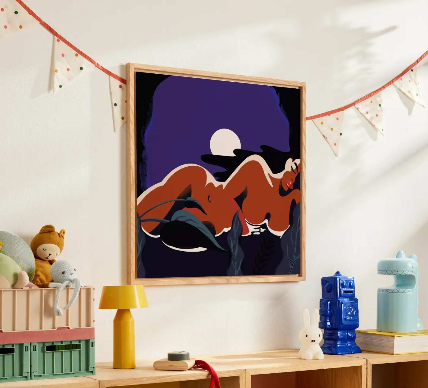 Moonlight acrylic glass by Kika illu