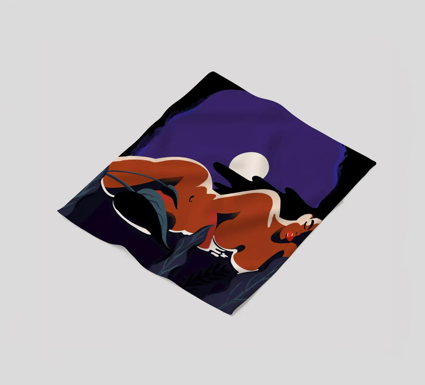 Moonlight fleece blanket by Kika illu