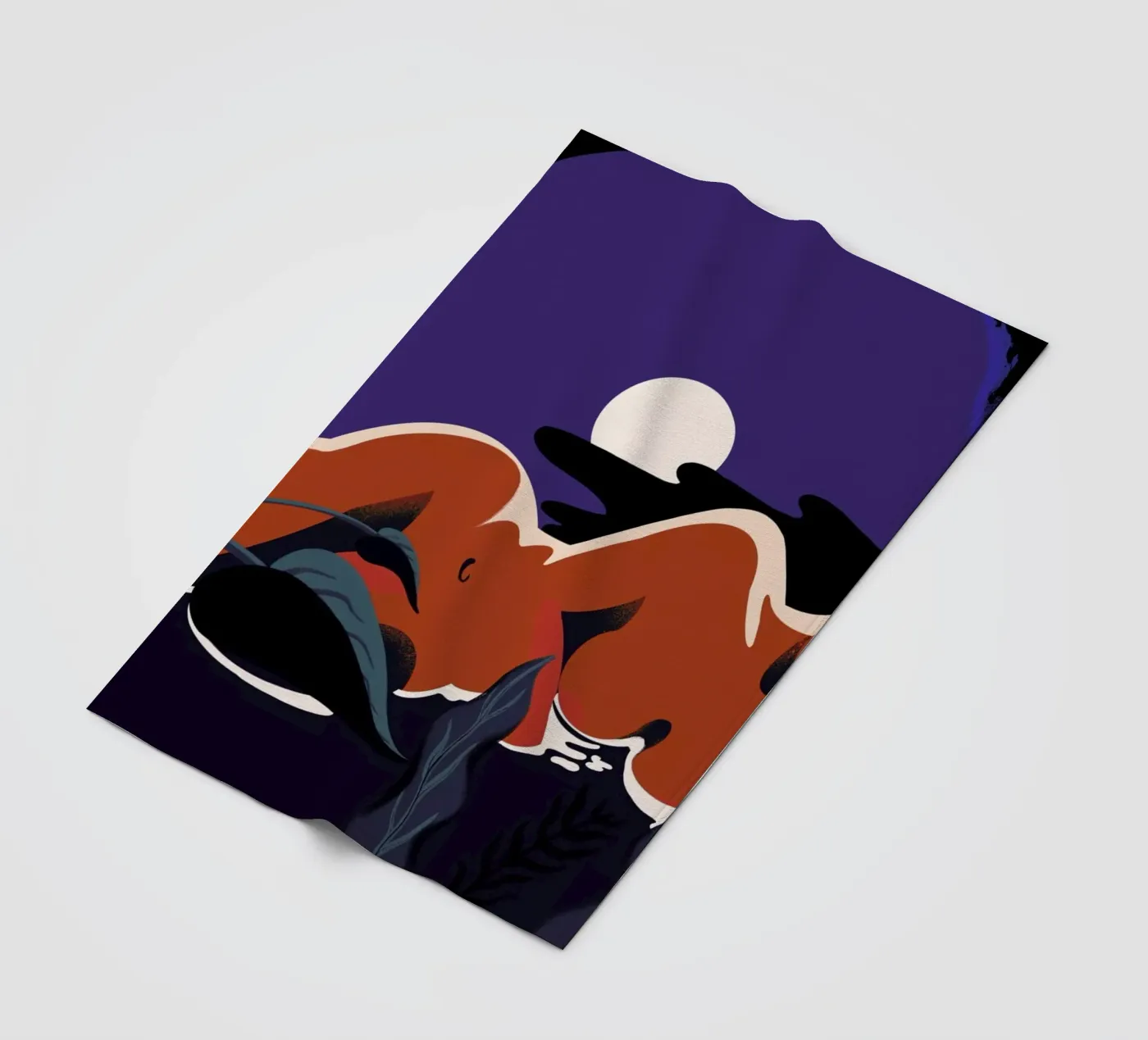 Moonlight fleece blanket by Kika illu