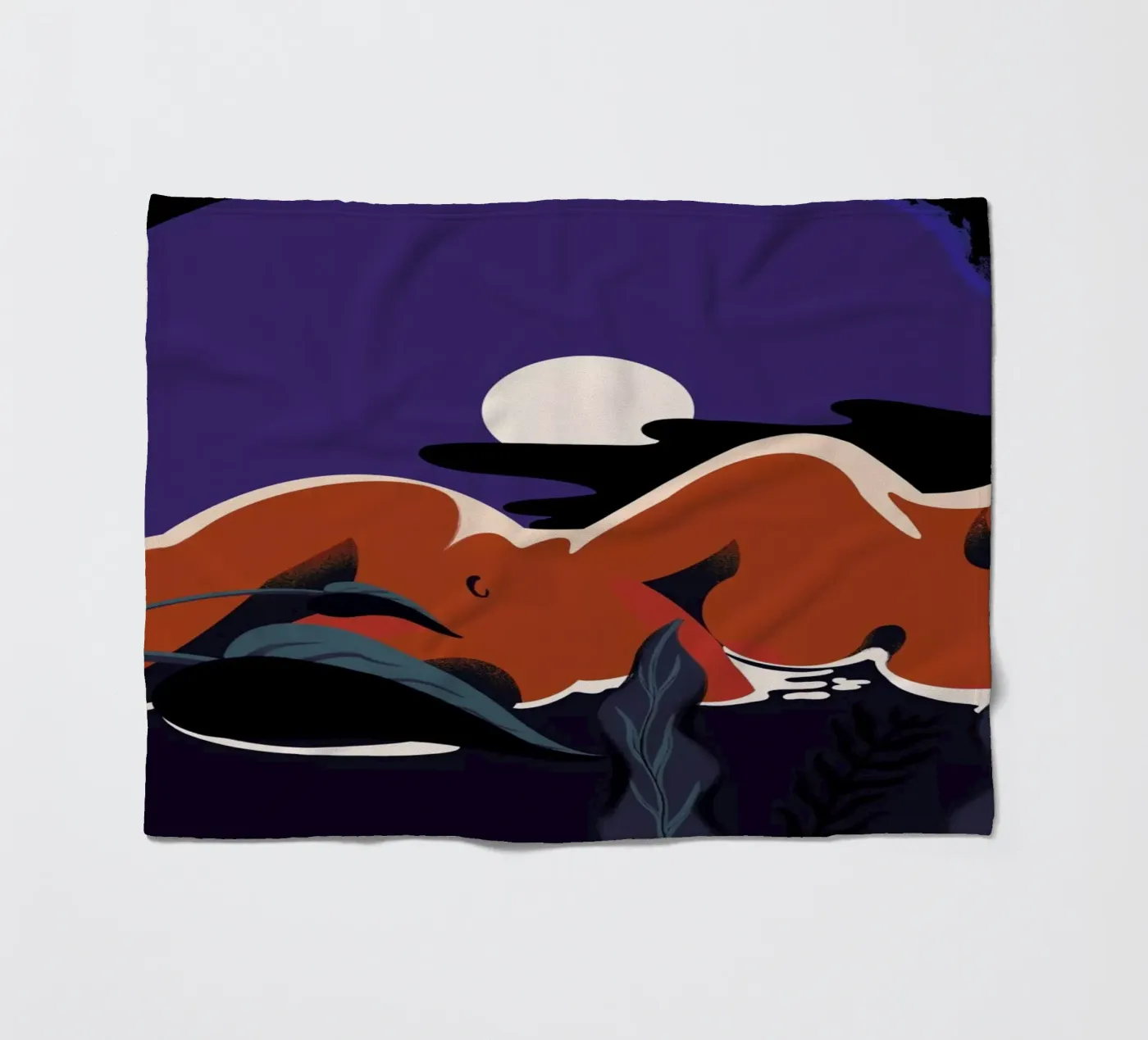 Moonlight fleece blanket by Kika illu