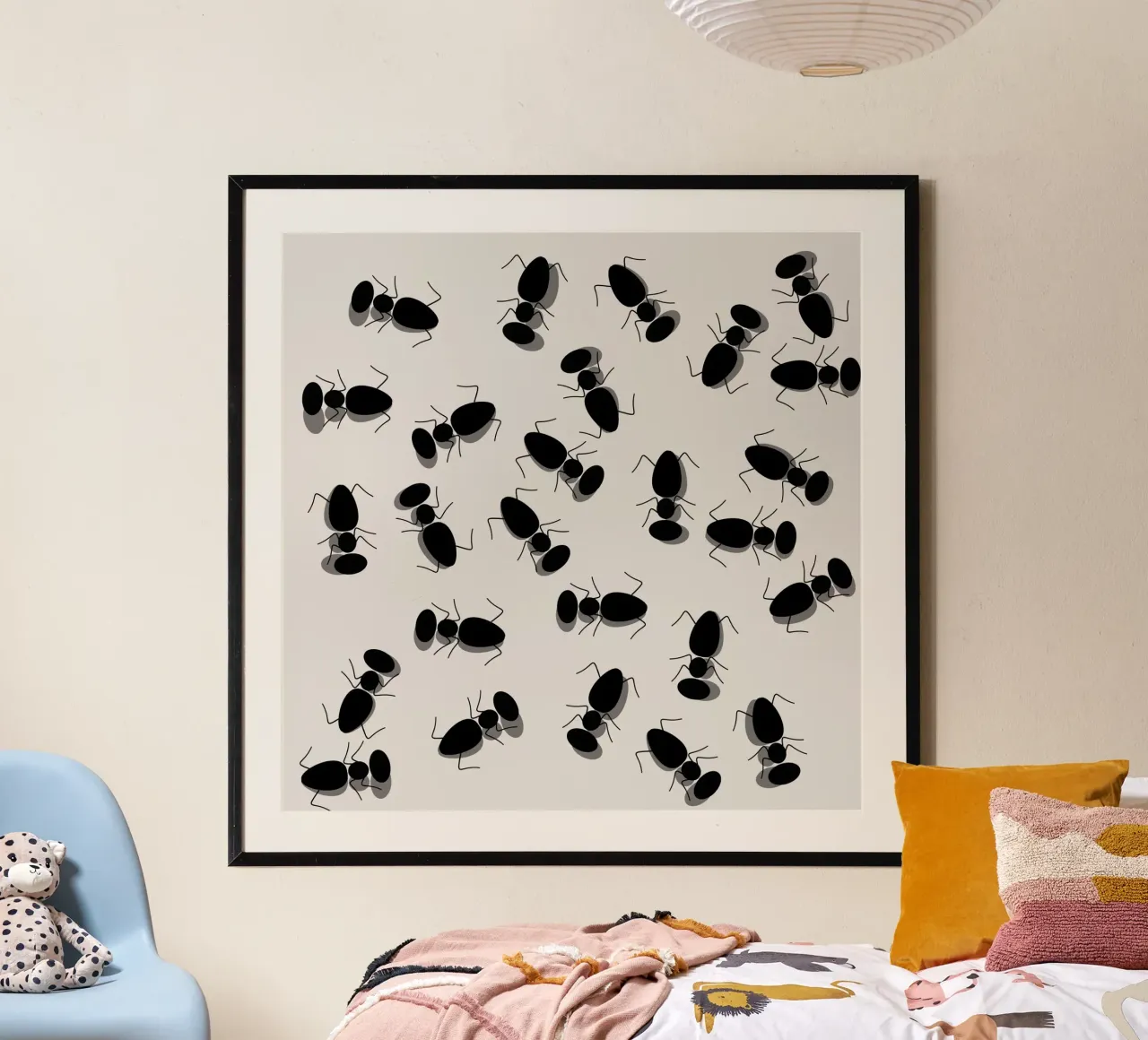 Ants poster with plastic frame by LaylaOzPatterns