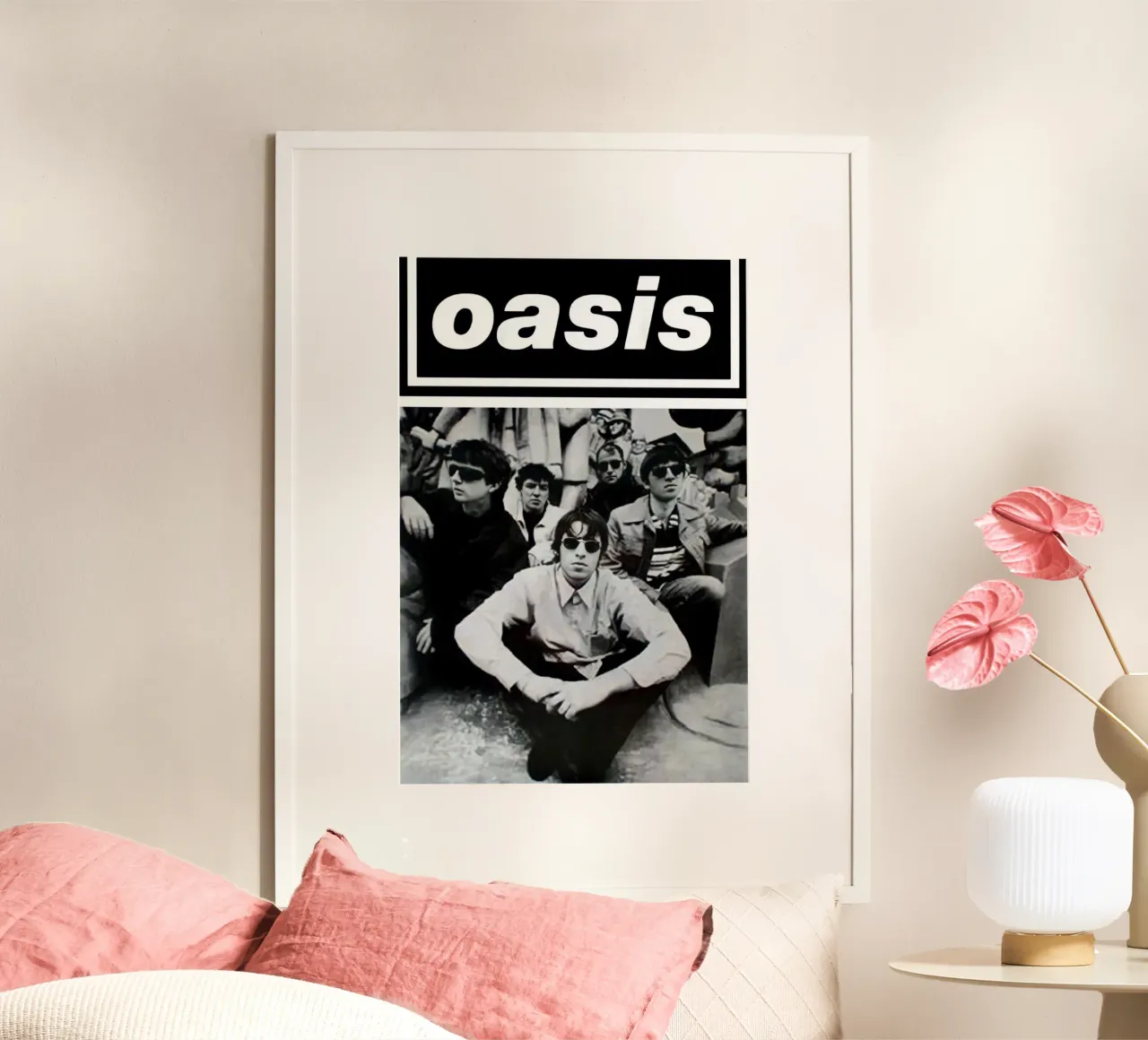 Oasi bianca e nera poster con telaio in plastica da HUMMERSONIC