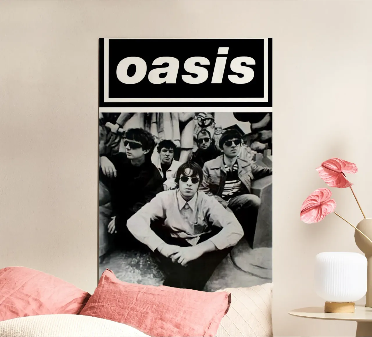 Oasi bianca e nera poster con telaio in plastica da HUMMERSONIC