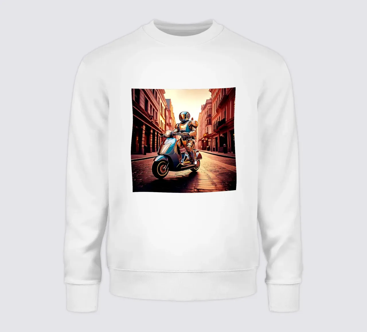 Robot en Scooter. Rouge. felpa da Thierry vobmann photography