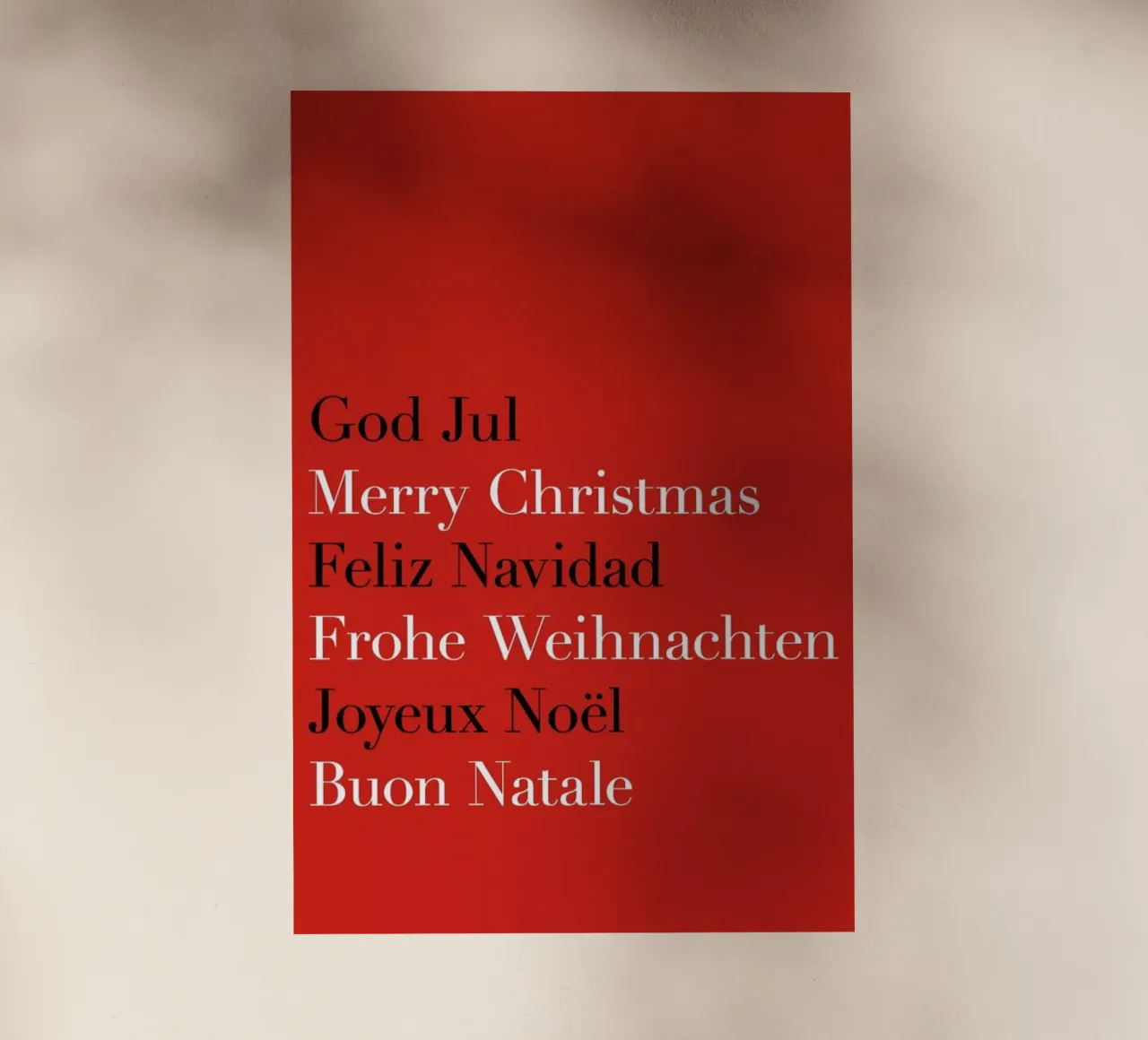 Strict Christmas Greetings backlit film by Bo Lundberg