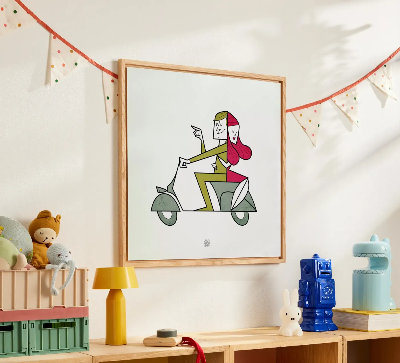 Lovers hug acryl van Ale Giorgini