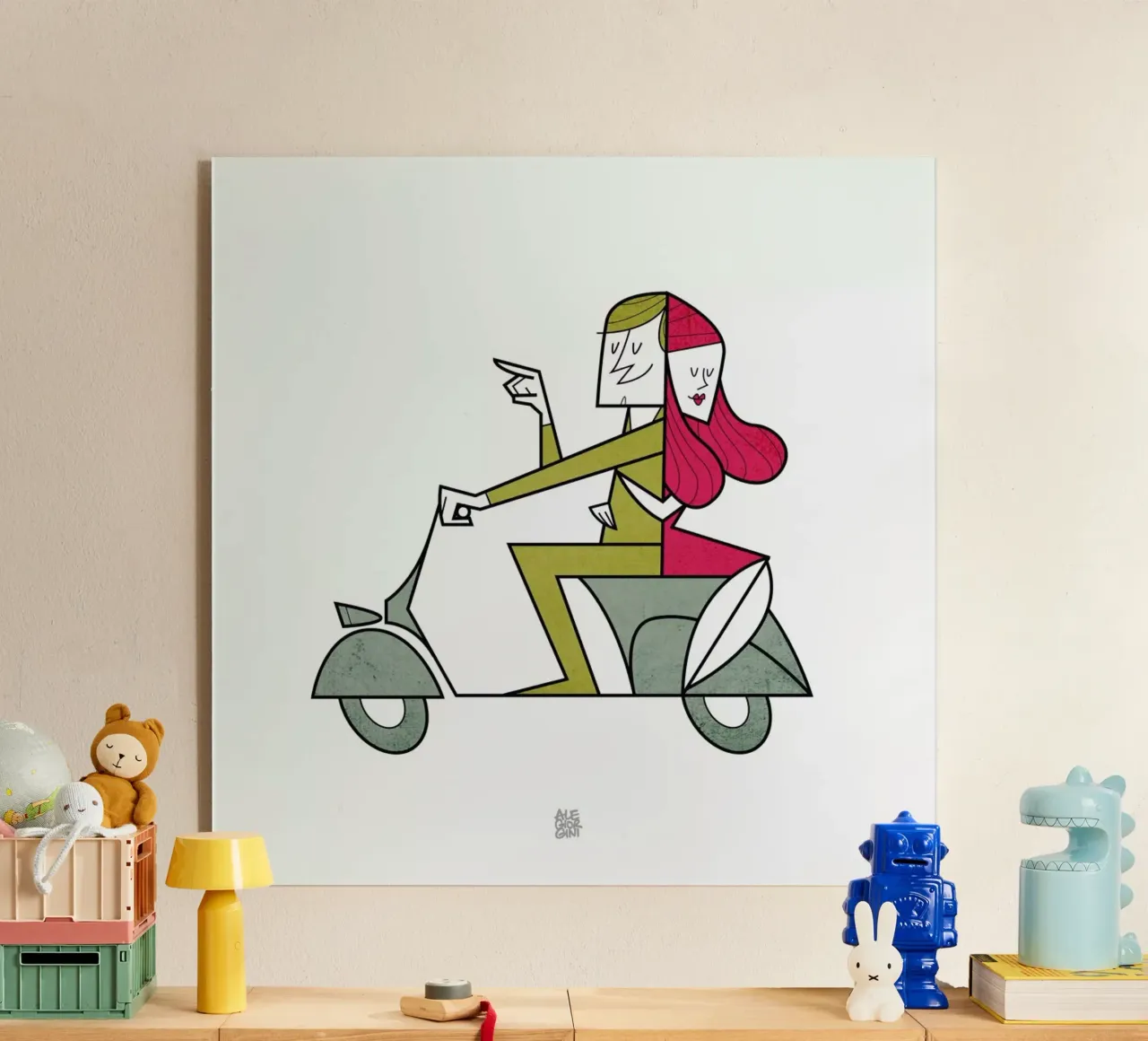 Lovers hug plexiglass da Ale Giorgini