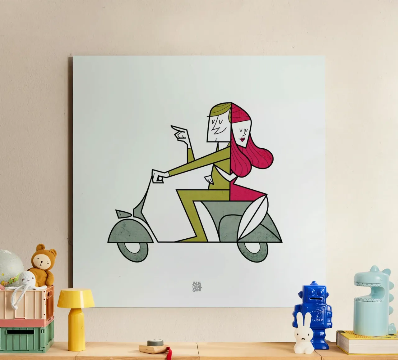 Lovers hug alluminio dibond da Ale Giorgini