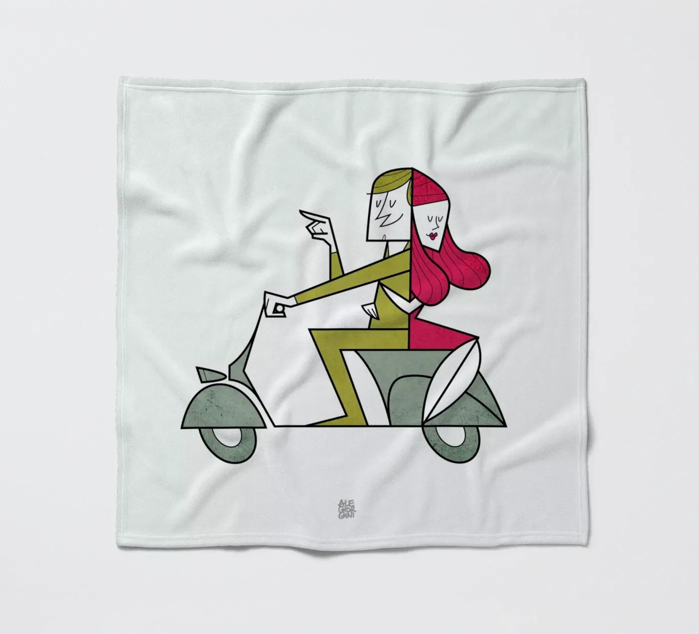 Lovers hug Fleecedecke von Ale Giorgini