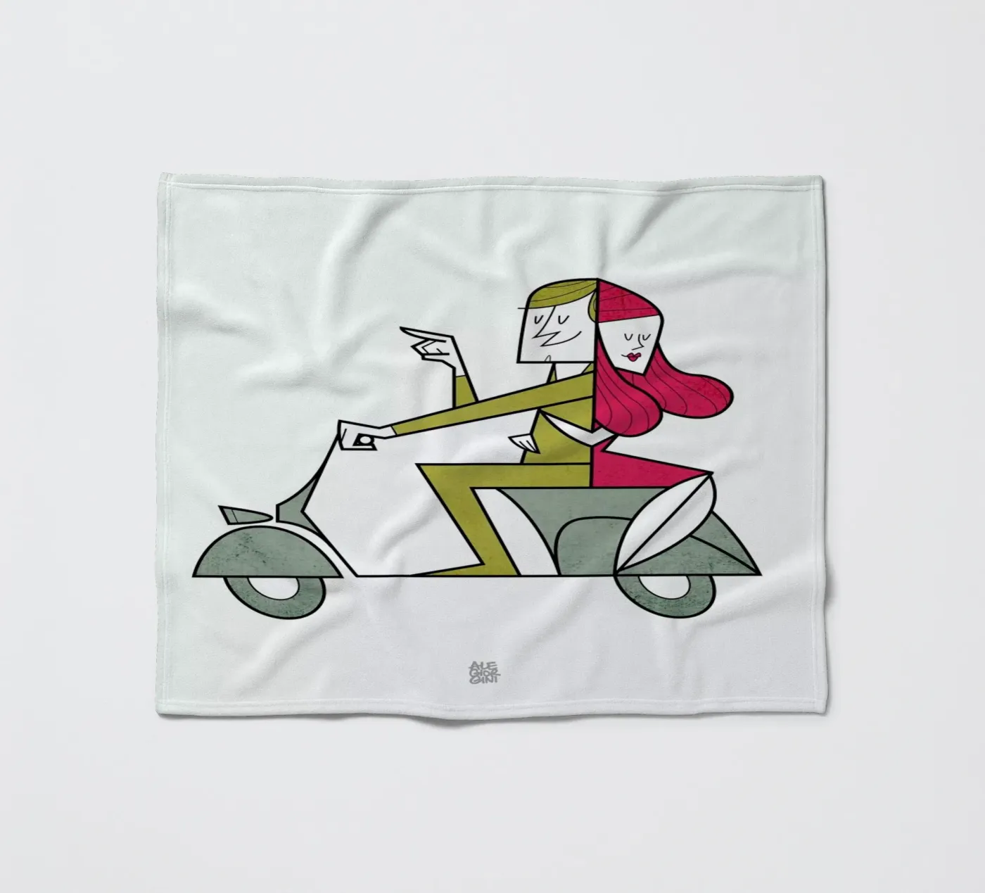 Lovers hug Fleecedecke von Ale Giorgini